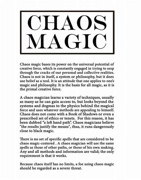 Chaos magic demystified